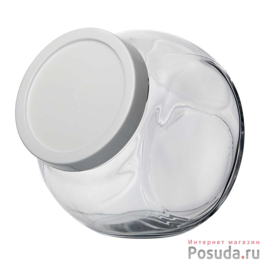 Банка с крышкой белла 1700 мл (белая крышка)