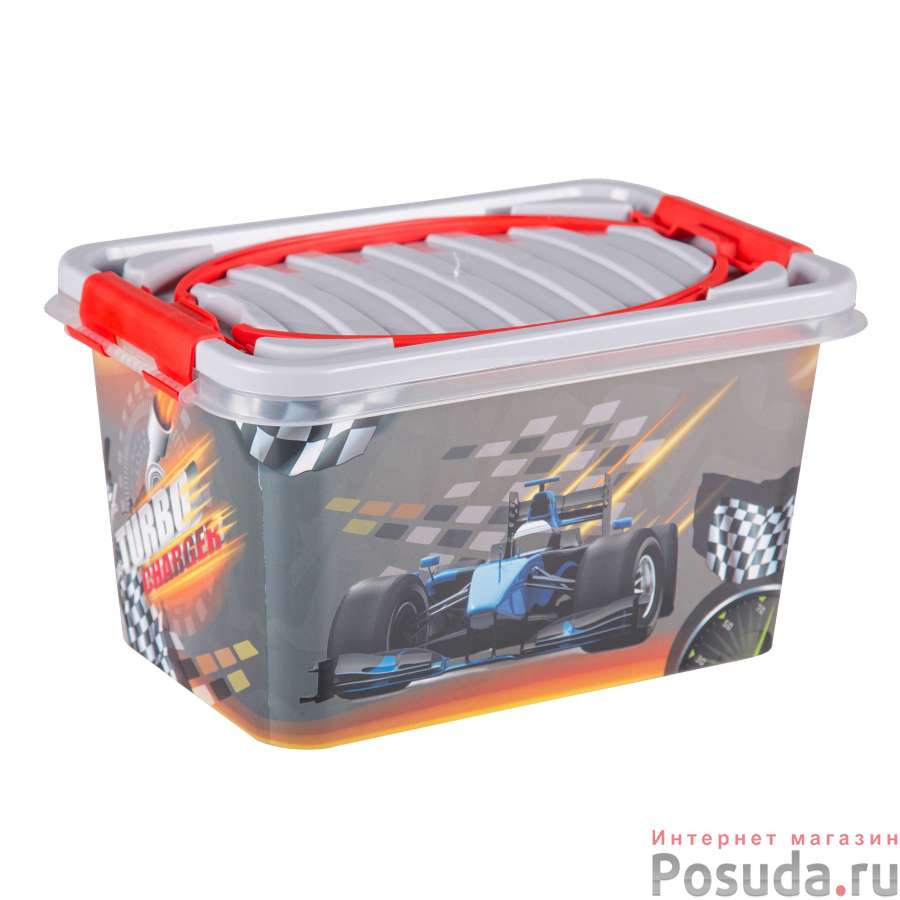 Контейнер прямоуг. Форсаж 7 л (цвет в ассортименте)