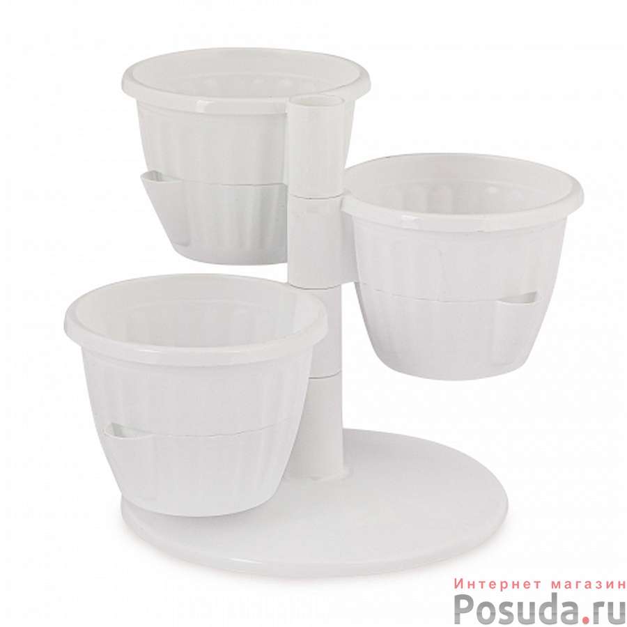 Горшок цв. "Каскад" 0,7л (белый)