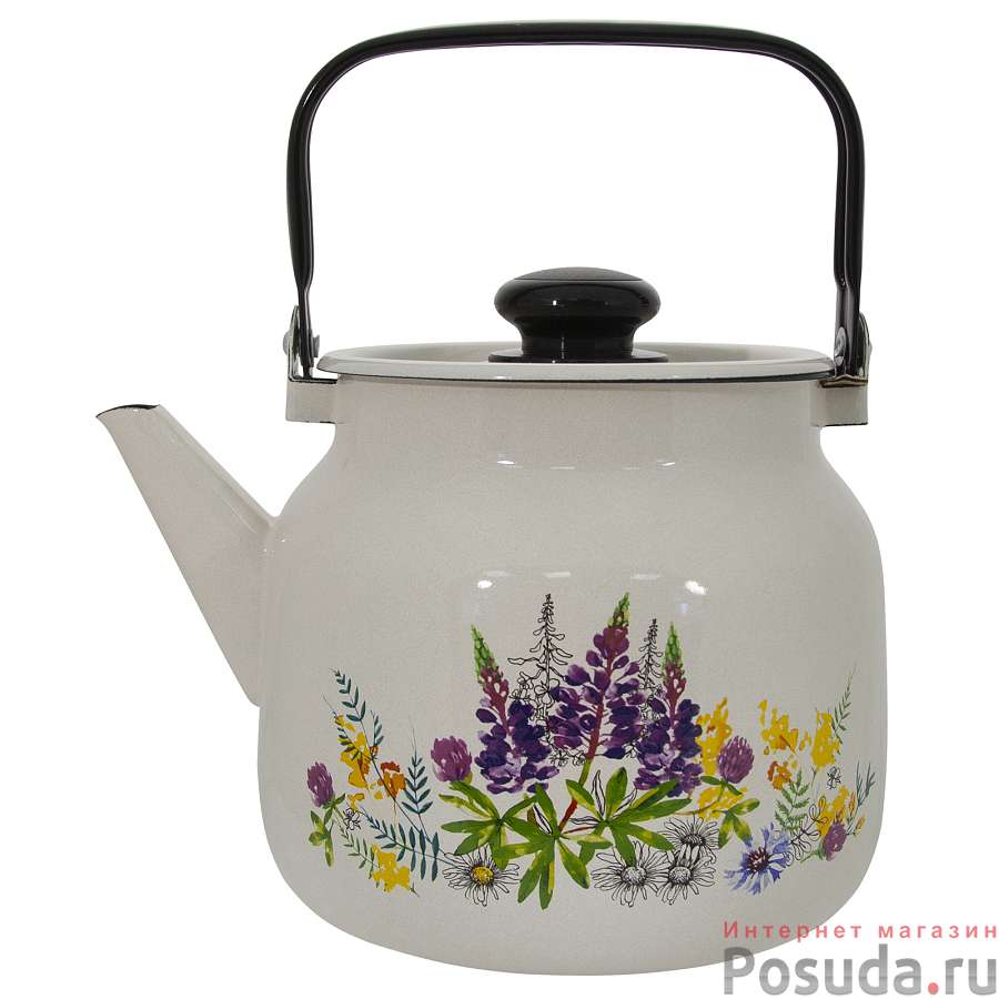 Чайник эмал  3,5л  Люпины, 2713П2/4