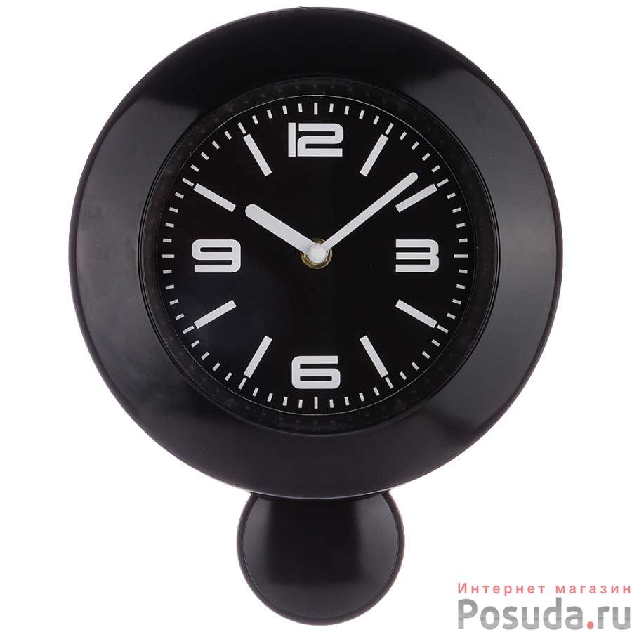 Часы настенные кварцевые Lovely home с маятником 29*23*5,2 см цвет:черный