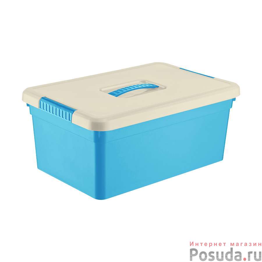Ящик для хранения Kid's Box с ручкой 10л голубой