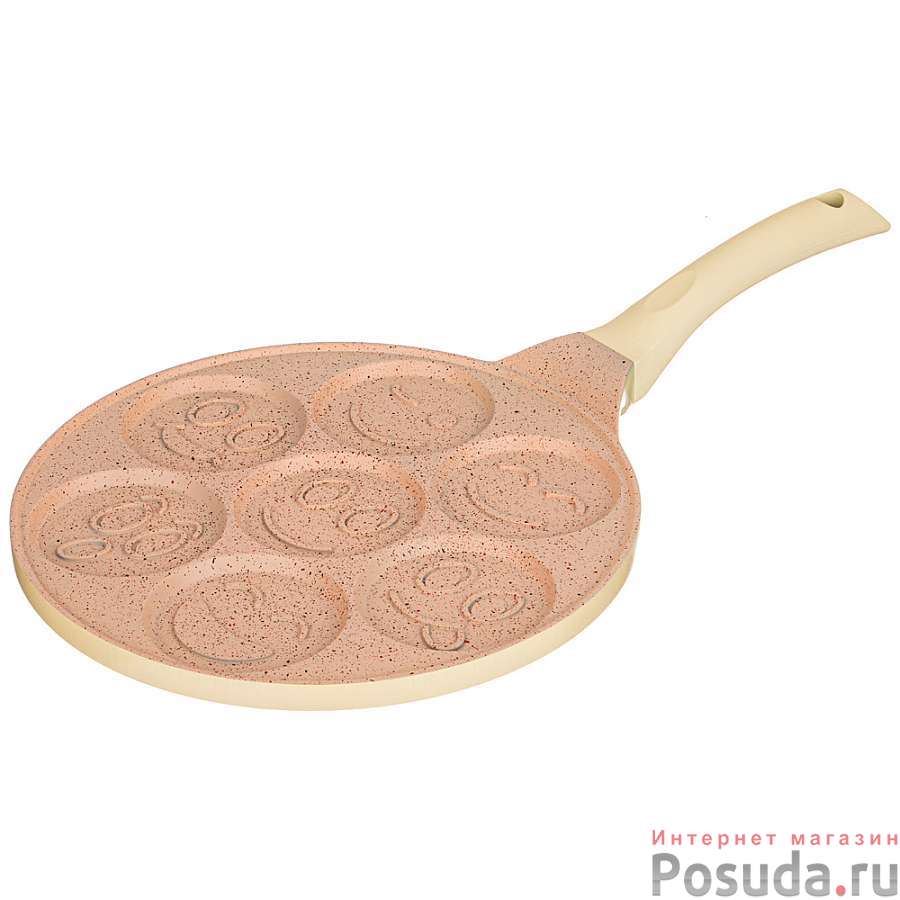 Сковорода agness Смайл с антипригар.покрытием диаметр=26.5 см