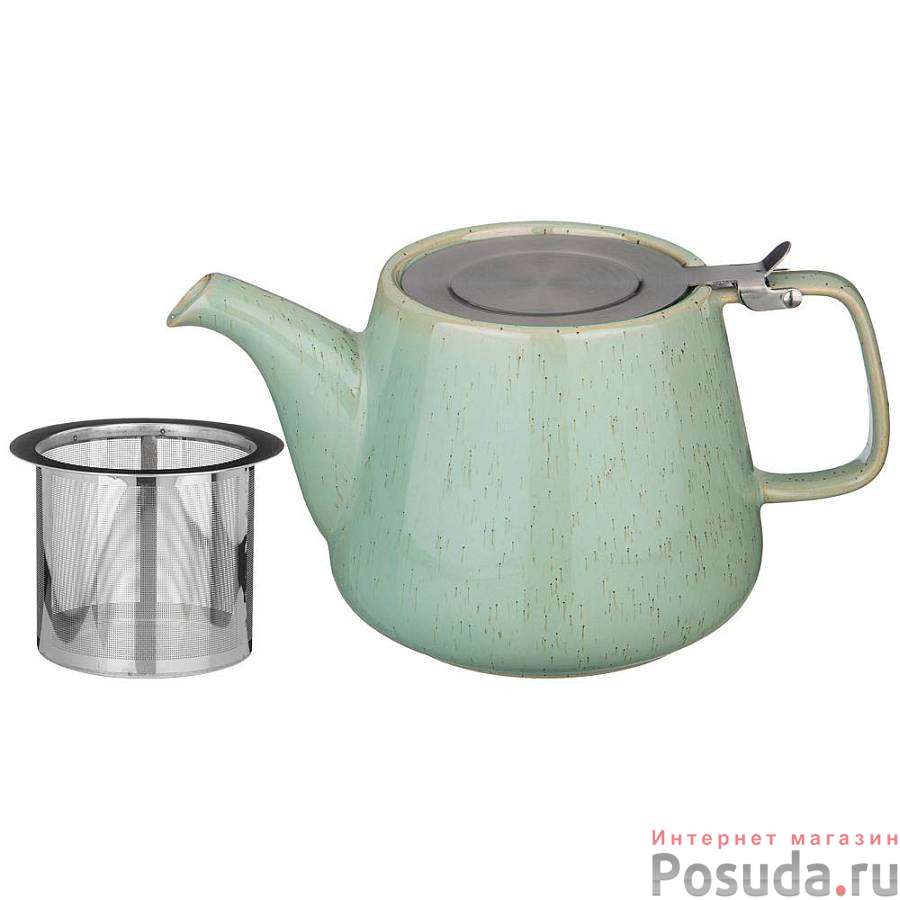 Чайник с металл.ситом и крышкой Luster 1200мл, 23,5*11*12,5см, зеленый 