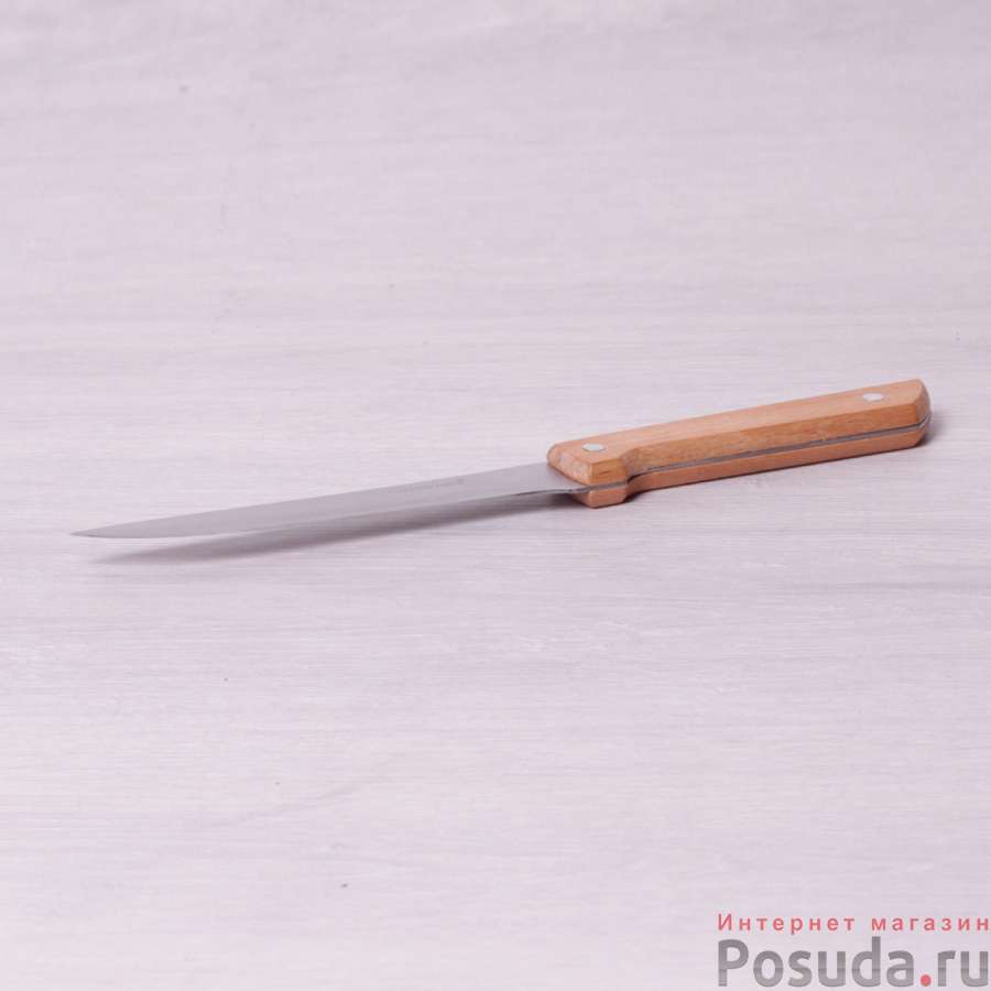 Нож для костей из нержавеющей стали с деревянной ручкой (лезвие 15см, рукоятка 12.5см)