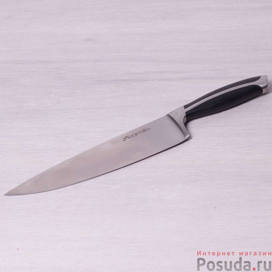 Нож «Шеф-повар» Kamille из нержавеющей стали с ручкой из ABS (лезвие 20см; рукоятка 13.5см)