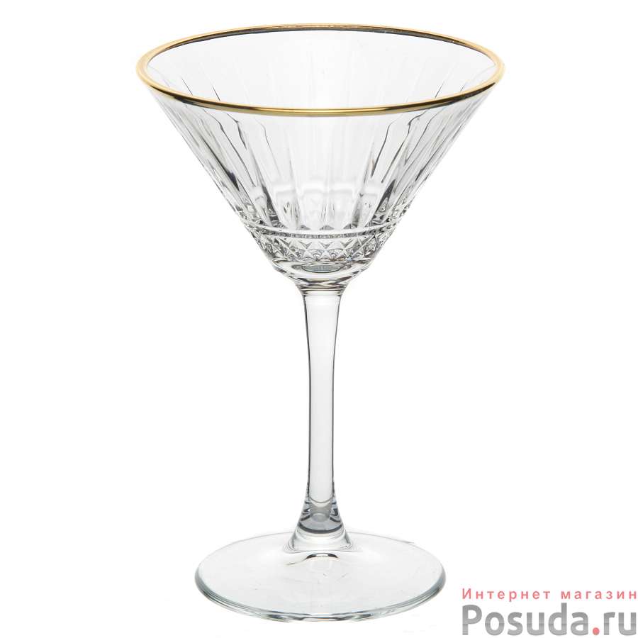 Набор фужеров 4 шт. ELYSIA 220 мл золотая кайма