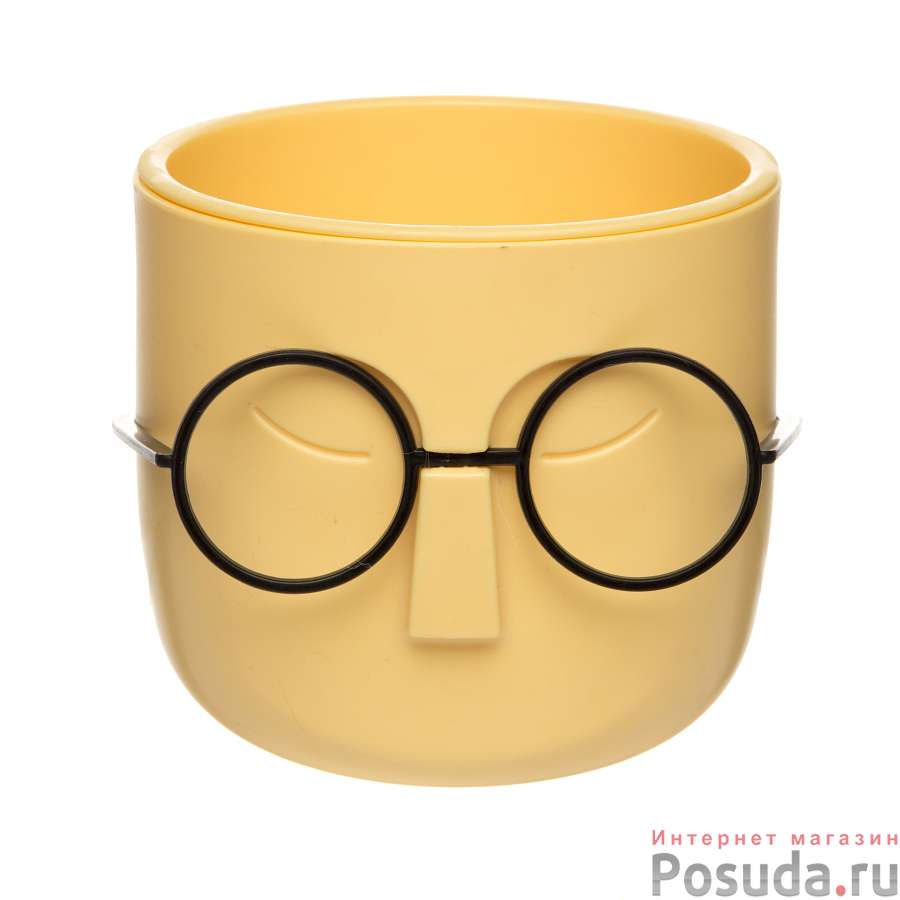 Кашпо СТИВ  D115мм 0,65л со вставкой Банановый