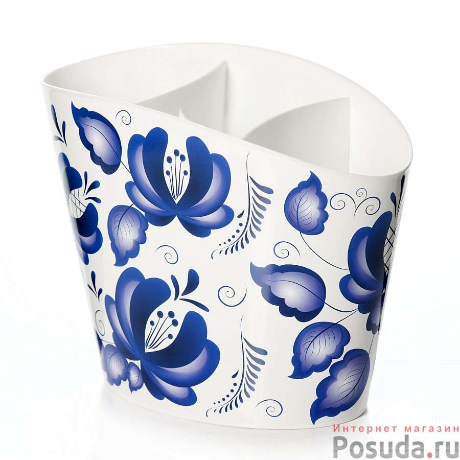 Сушилка для столовых приборов Idea Deco, 4 секции (гжель)