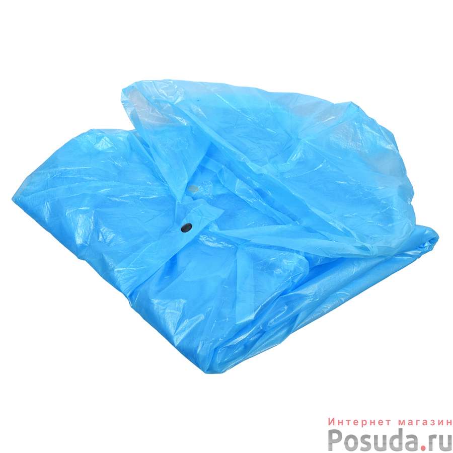 Плащ-дождевик на кнопках полиэтиленовый (размер 48-54)