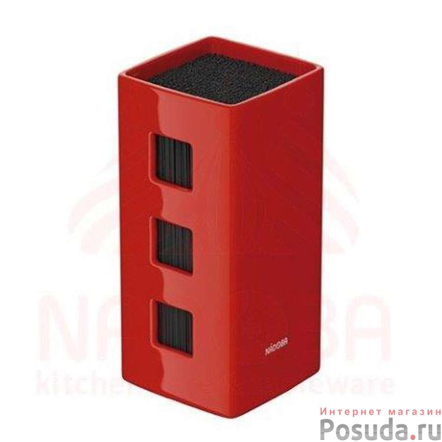 Универсальный керамический блок для ножей, красный, NADOBA, серия ESTA