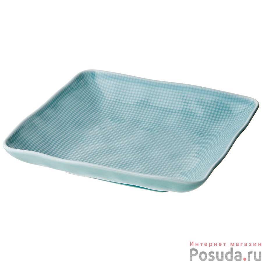 Салатник квадратный Concept 20,5 см голубой