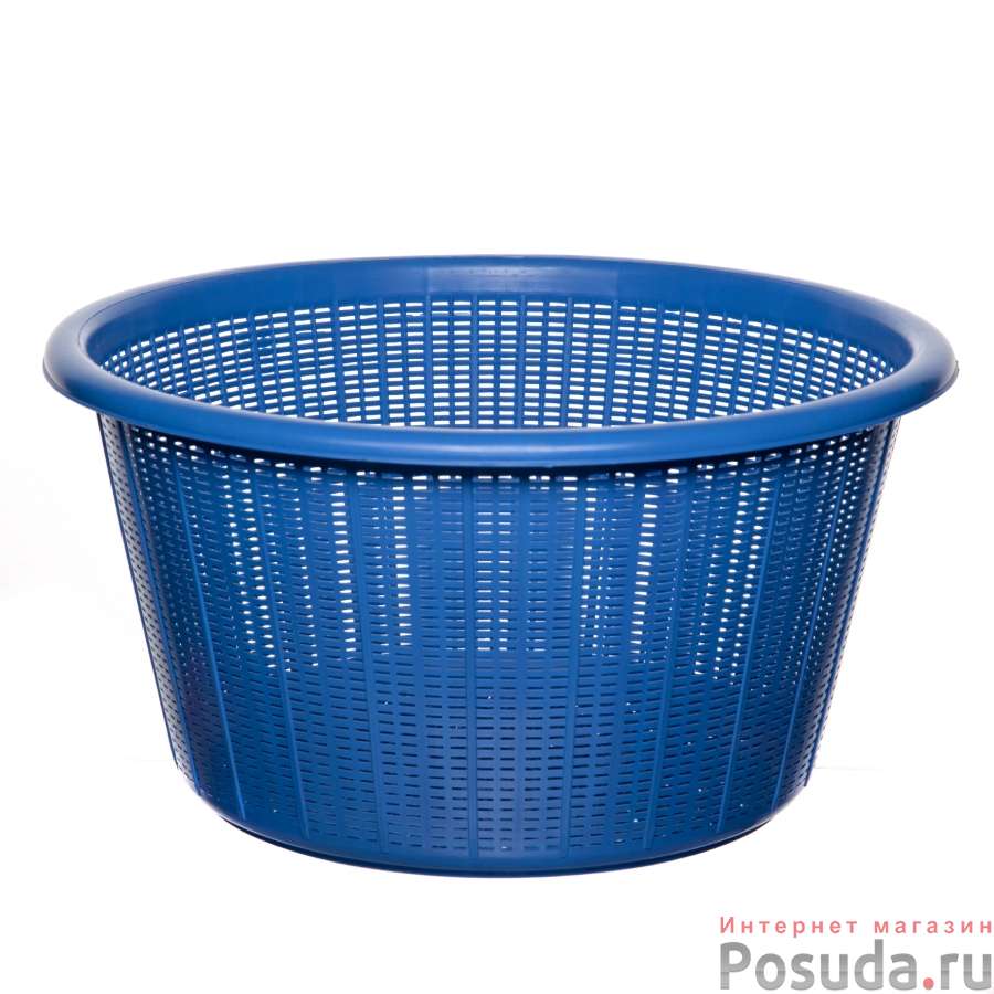 Корзина круглая универсальная 22 л цв.голубой