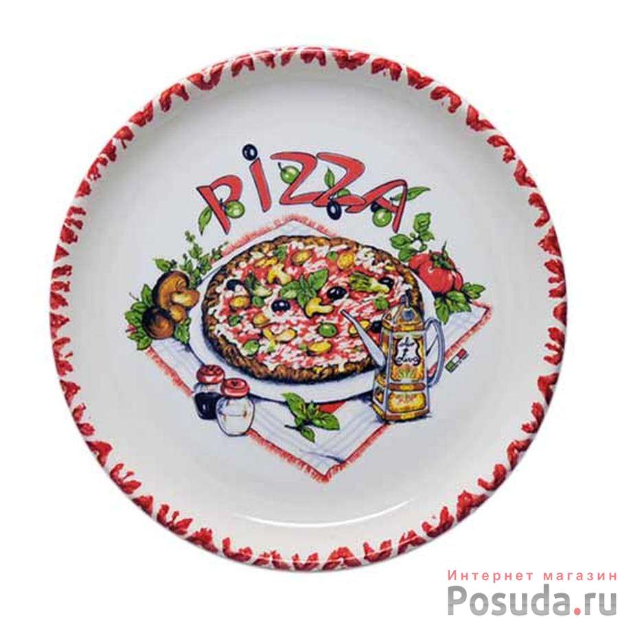 Блюдо для пиццы 30 см "С ГРИБАМИ"