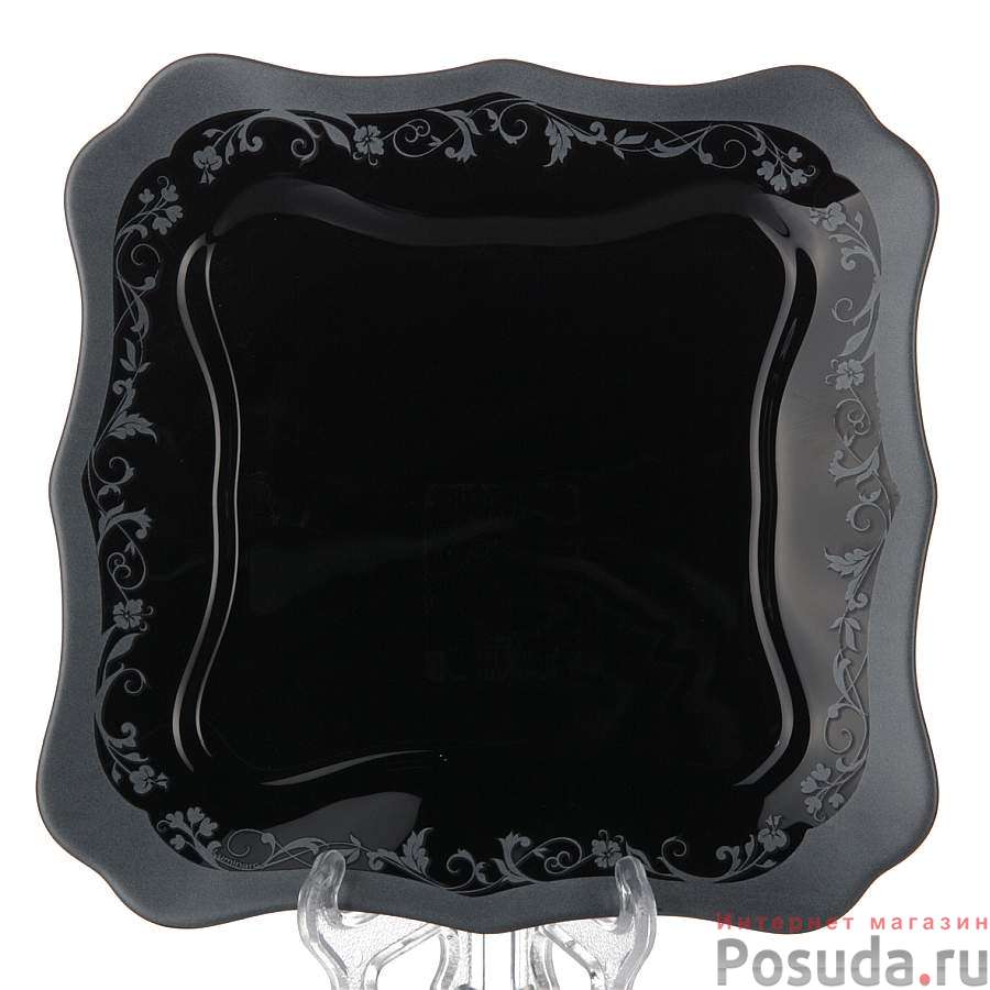 Тарелка закусочная (десертная) Luminarc Authentic Silver Black, D=20 см