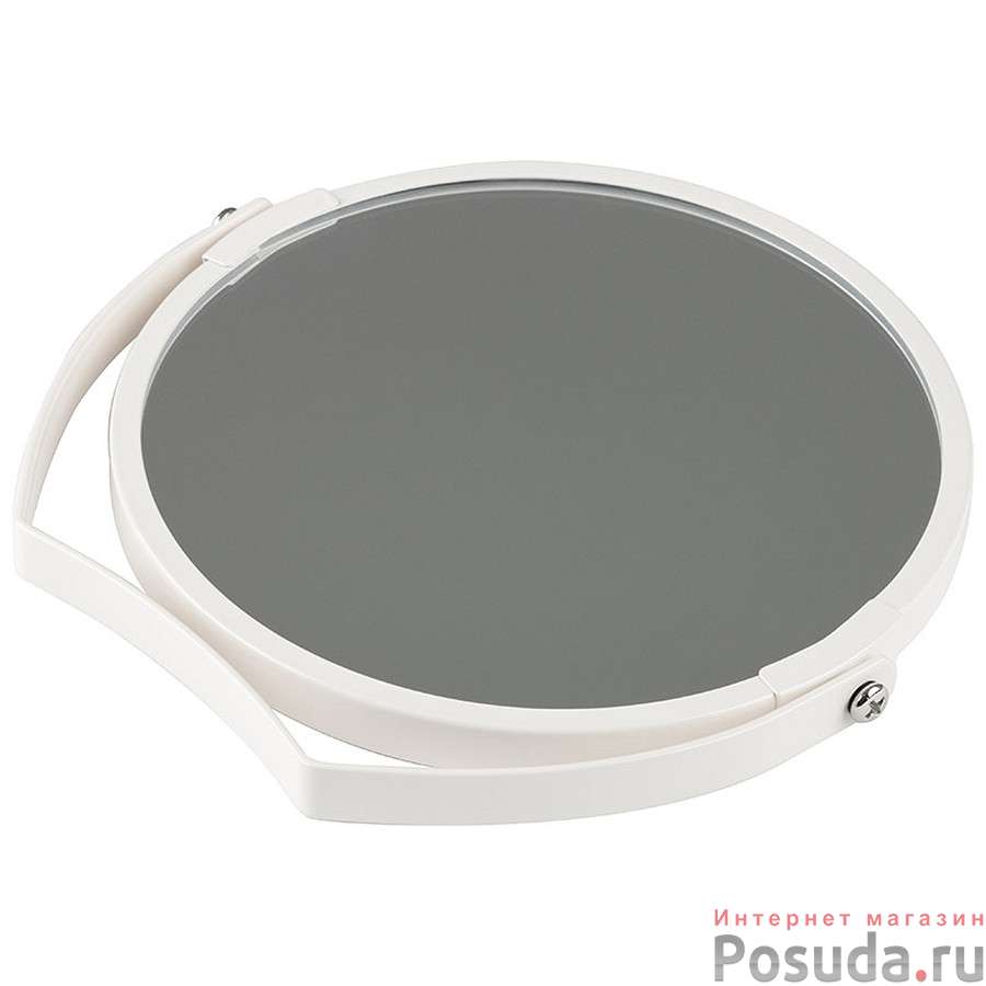 Зеркало косметическое M-1602P двустороннее (1/Х2) (диаметр:15 см, окраш.металл,стекло)