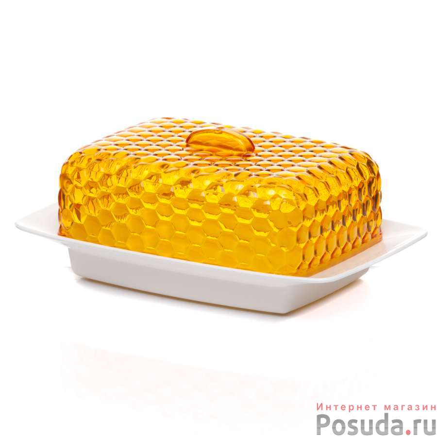 Масленка Мозаика (бело - оранжевый)