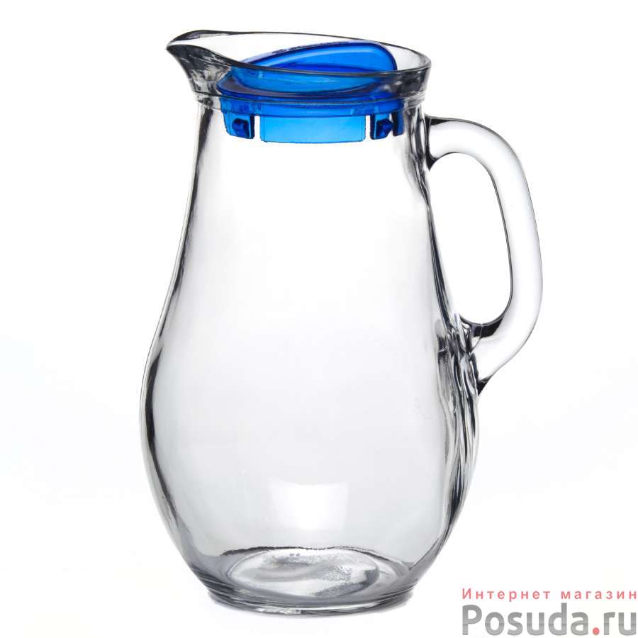 Кувшин Pasabahce "Bistro", с синей крышкой, 1850 мл