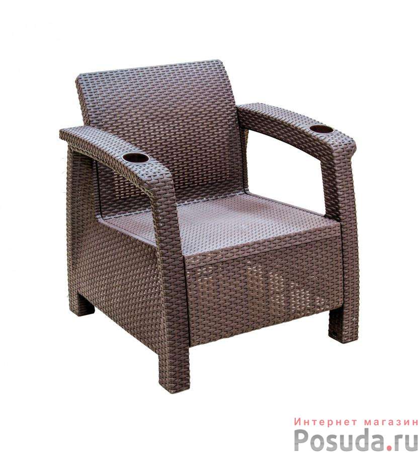 Кресло Ротанг 730*700*790 (без подушки) (шоколад)