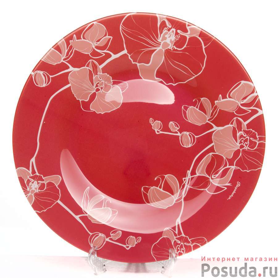 Тарелка столовая мелкая Pasabahce Sweet Orchids, D=26 см