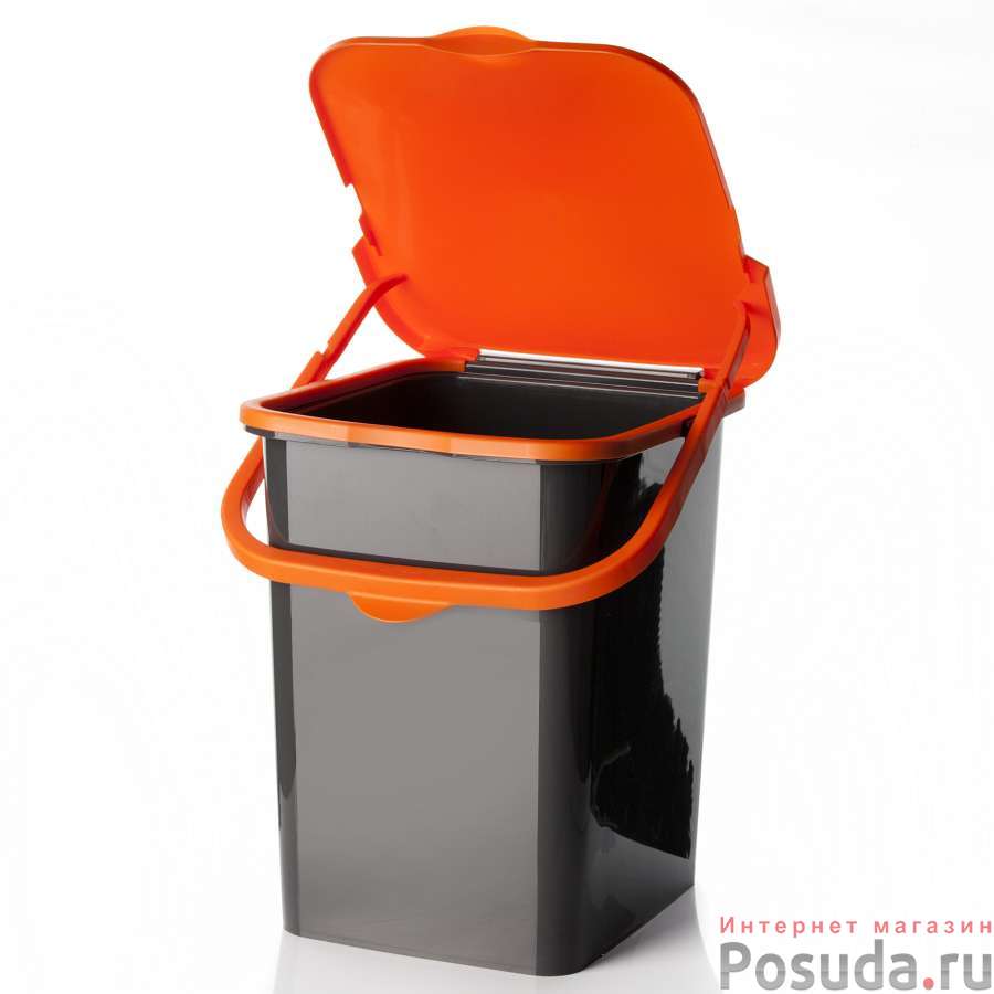 Контейнер для мусора ПУРО 18 л (оранжевый)