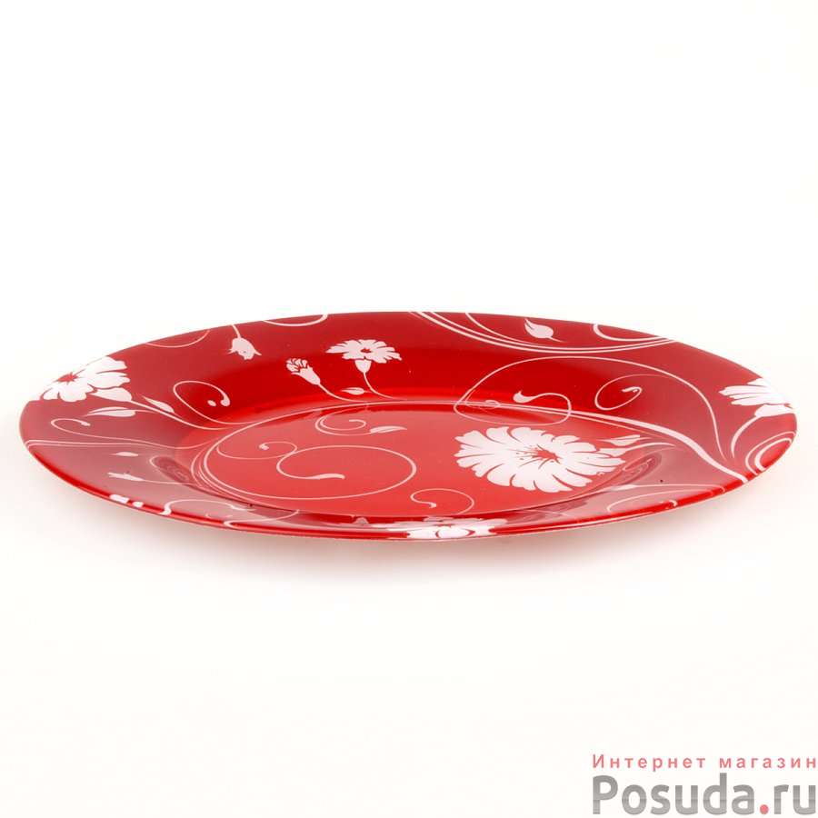 Тарелка столовая мелкая Pasabahce Serenade Red, D=26 см