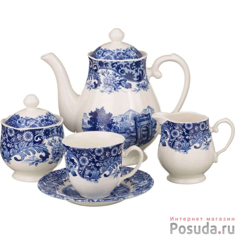 Чайный сервиз на 6 персон Oriental Ceramics Романо, 15 предметов