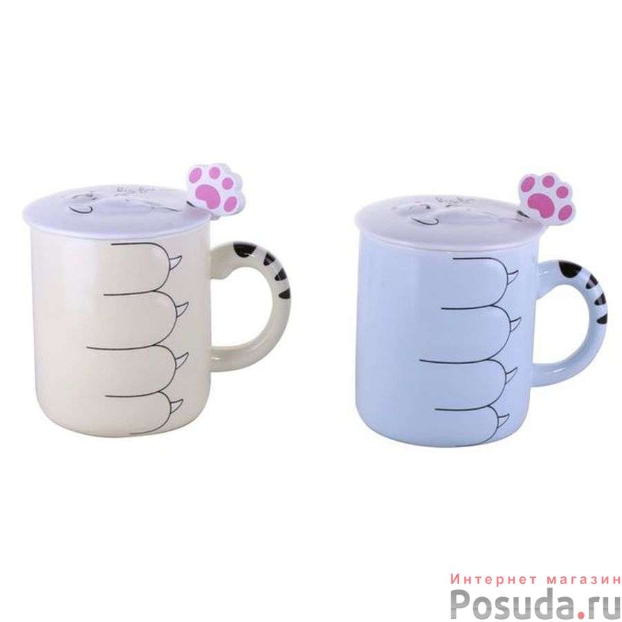 Кружка 400мл BIG FAT CAT с ложкой под.уп. (1/60)