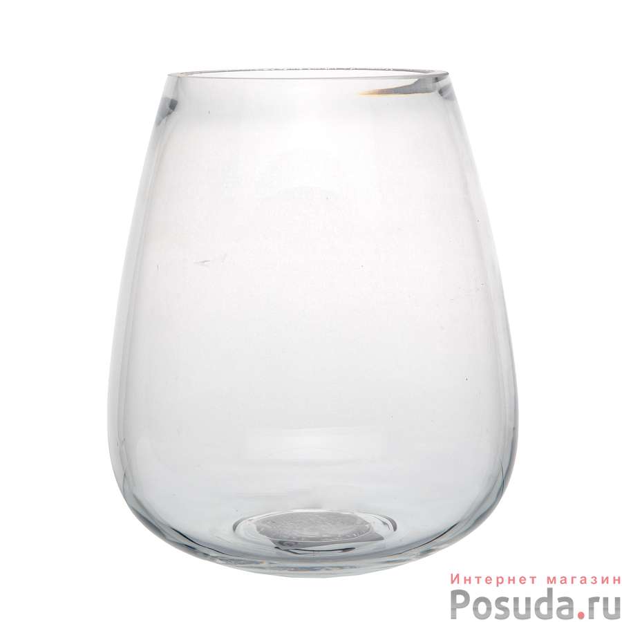 Ваза стеклянная 18 см, d 16 см