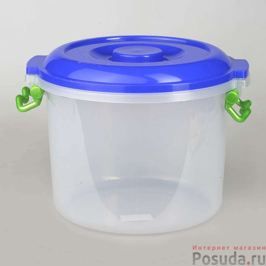 Контейнер круглый с ручками 8 л (цвет в ассортименте)