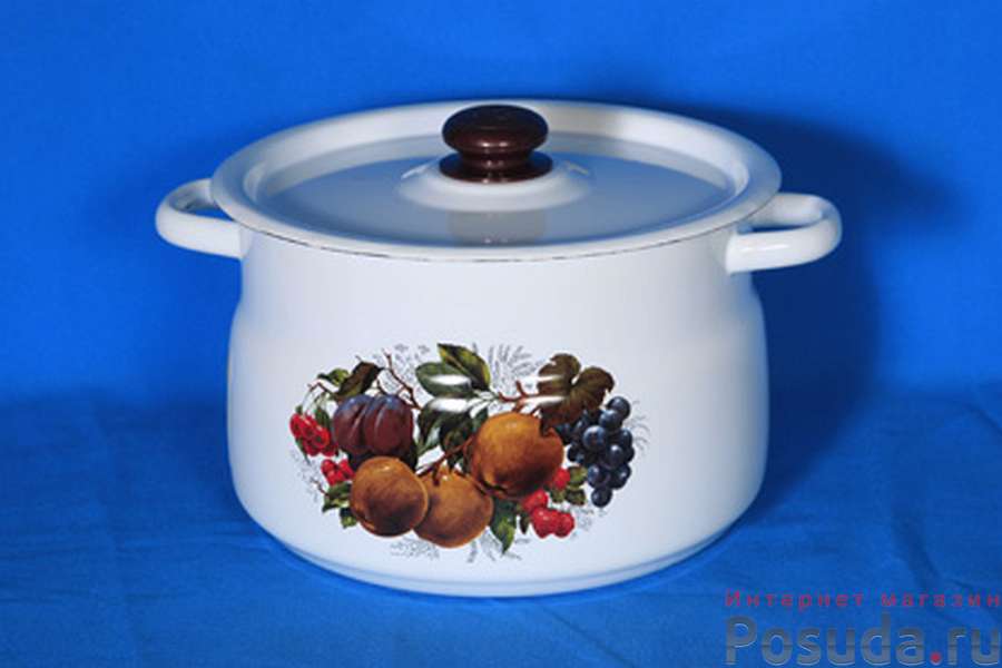 Кастрюля 8,0л сферическая с рисунком