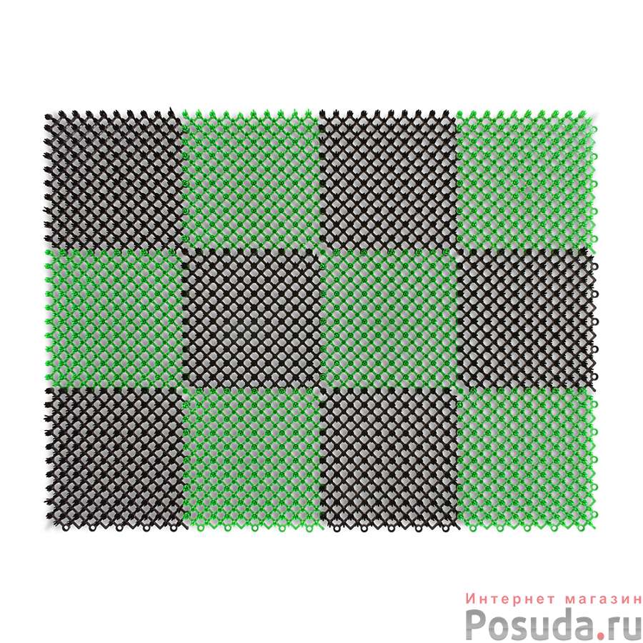 Коврик ТРАВКА 42*56см, черно-зеленый