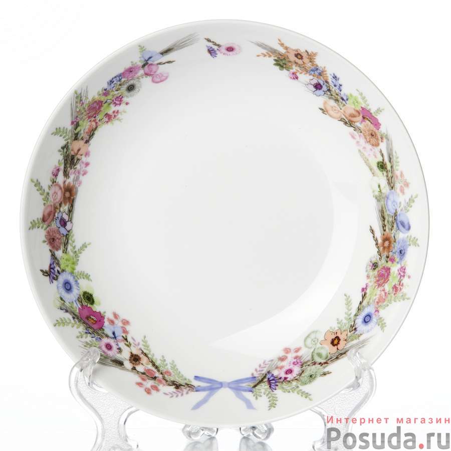 Тарелка столовая глубокая Domenik Crown Of Flowers, D=21 см