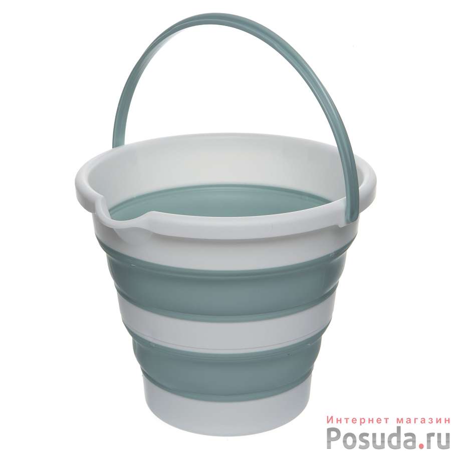 Ведро ФЛЕКС 5л складное  Морская волна