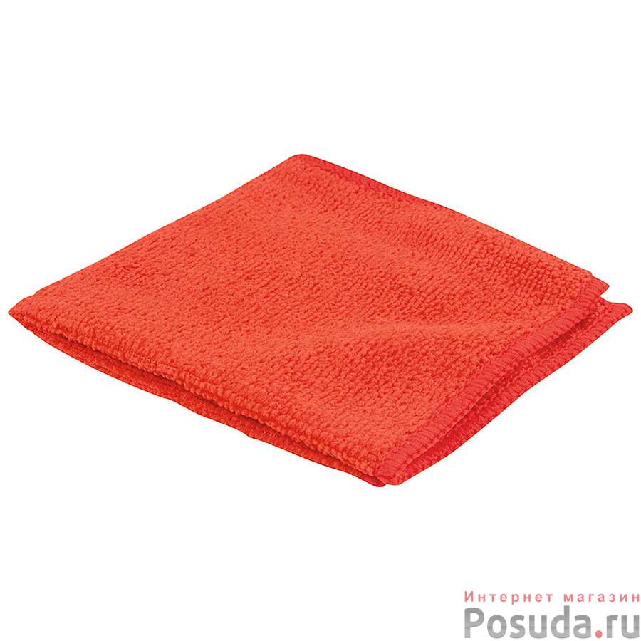 Салфетка из микрофибры М-02Есо, цвет: красный, размер: 25х25см