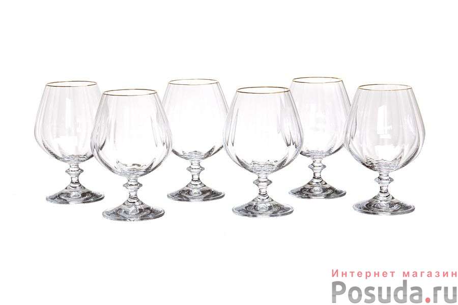 Набор бокалов для коньяка из 6 шт."АНЖЕЛА ОПТИК" 400 мл.