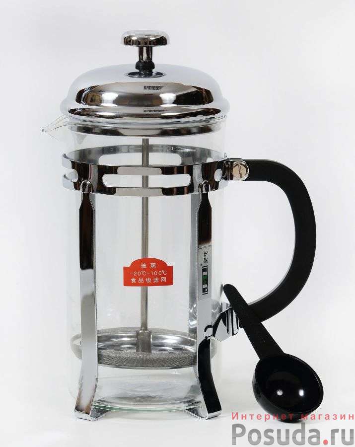 Френч-пресс 1л с ложкой (1/24) JH1000