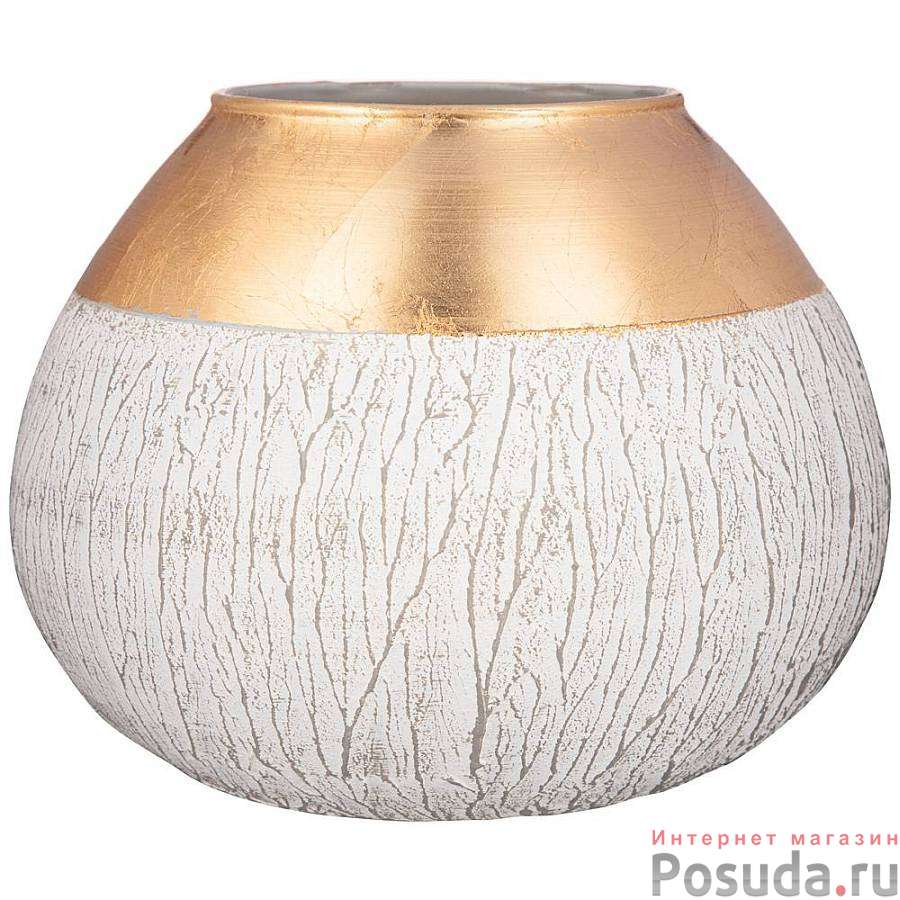 Ваза Fidelis gemma gold диаметр 20 выстота 15 см