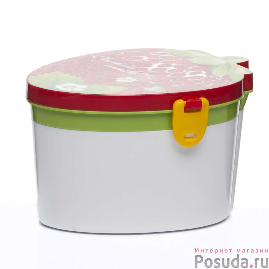 Контейнер со вставкой Клубника (люкс) (белый)