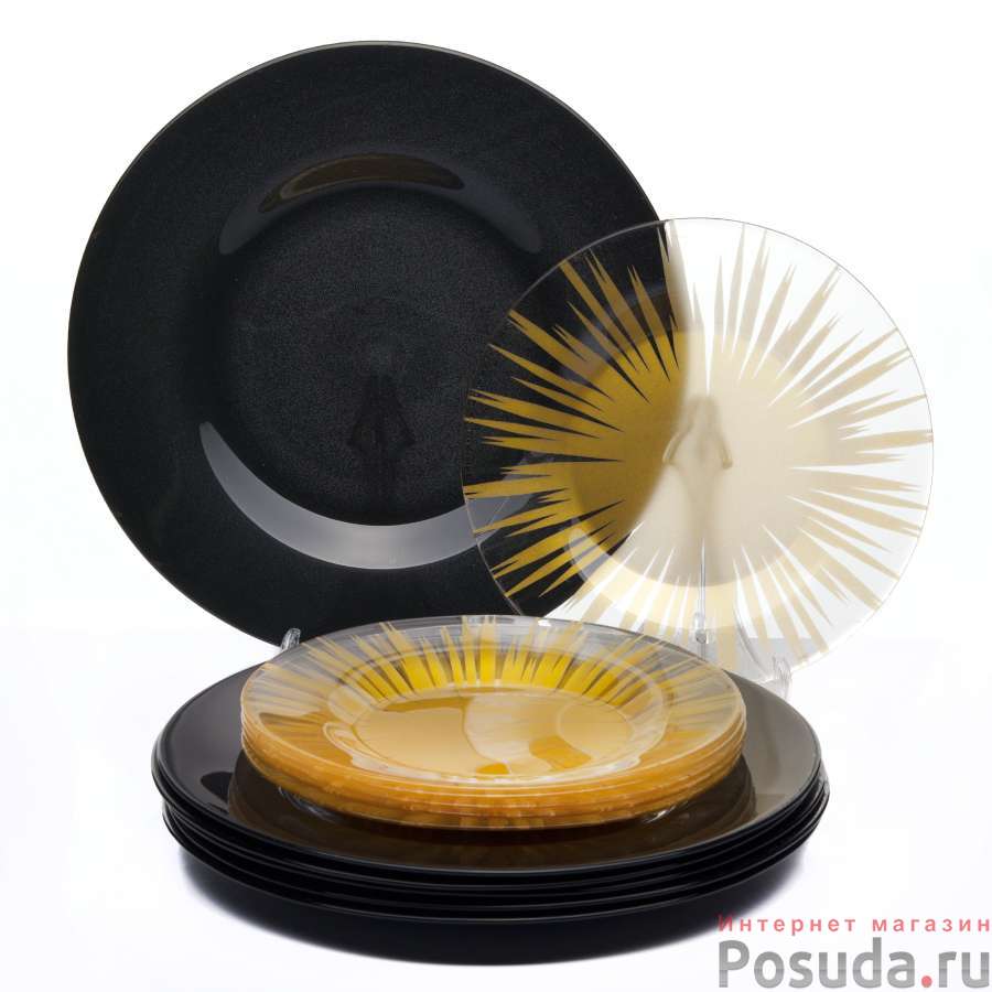 Набор тарелок упроч.Pasabahce ШАРМ 12 пр. (рис.28826) (солн)