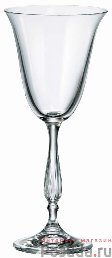 Рюмка для белого вина "FREGATA"; Декор "Панто, затирка золото, отводка золото", 185 мл  (набор 6 шт)