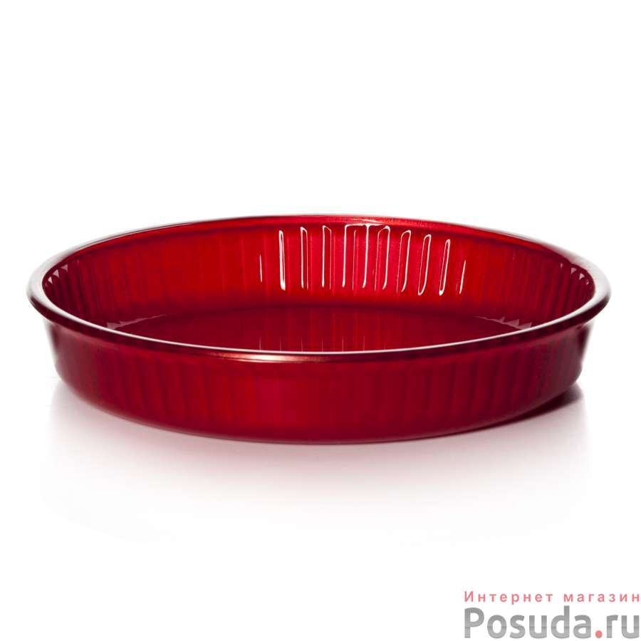 Посуда для свч круглая d=260 мм (цв.красный)