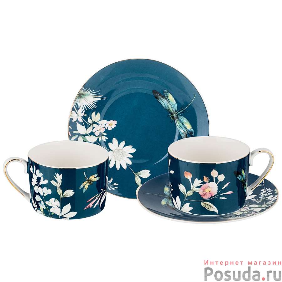 ЧАЙНЫЙ НАБОР НА 2 ПЕРСОНЫ, 4 ПР., "ЛЕТНИЙ ВЕЧЕР" 250 МЛ