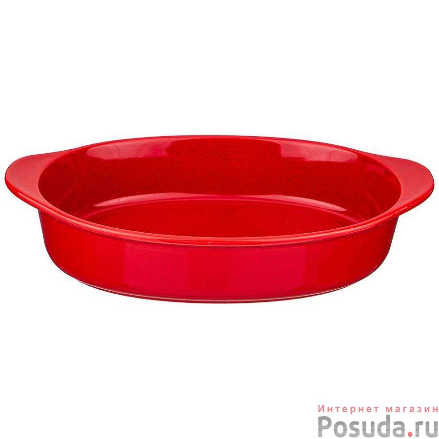 Блюдо для запекания agness Modern kitchen овальное красное 37*23*8 см