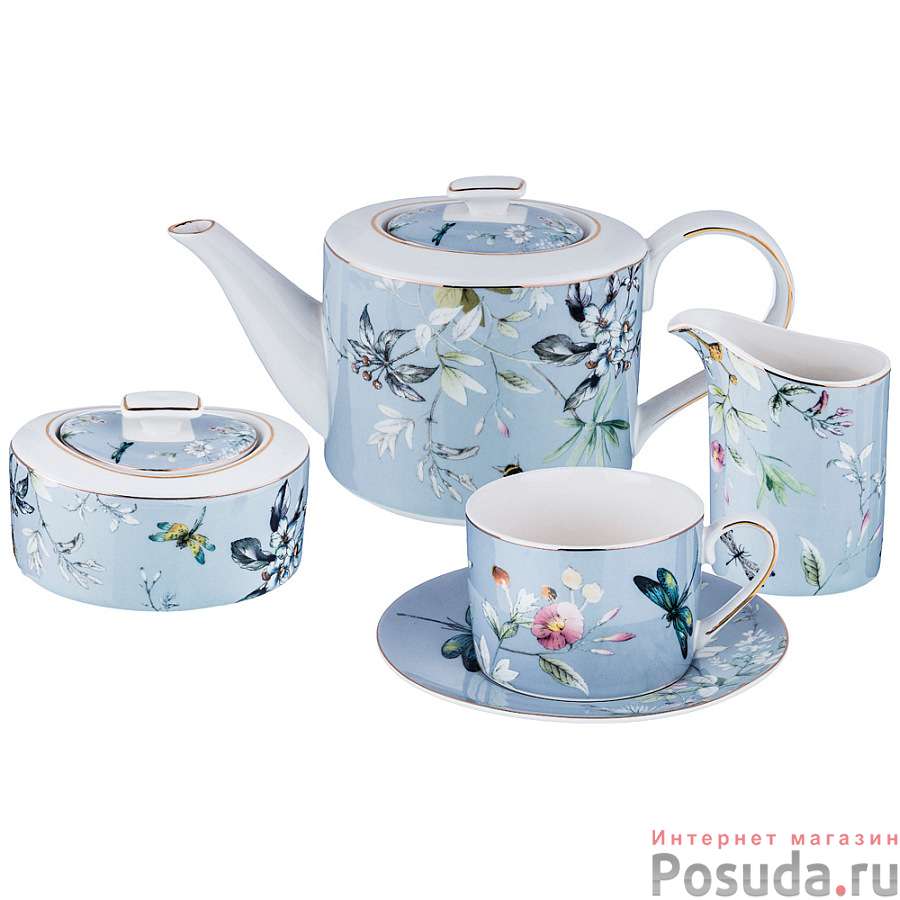 Чайный сервиз на 6 персон, 15 пр. Блоссом , 1350/400/330/250 мл. 