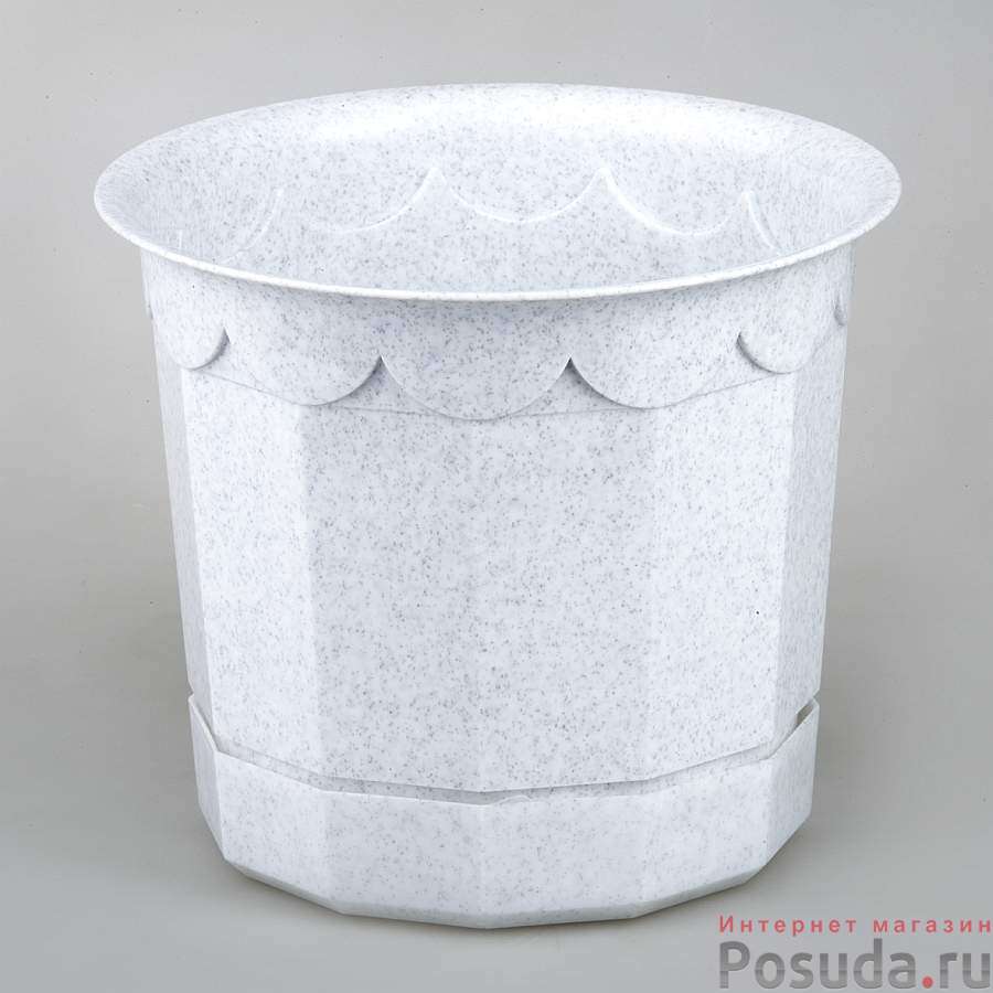 Горшок для цветов с поддоном Полимербыт С166, D=20 см (цвет в ассортименте)