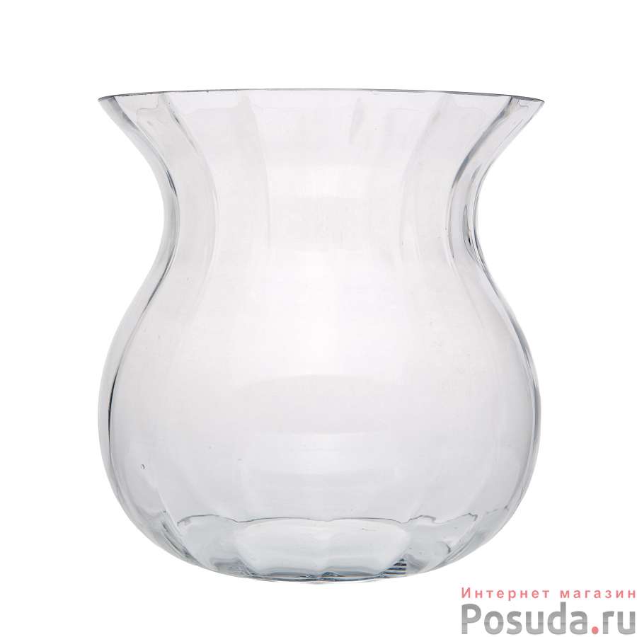 Ваза стеклянная 19 см, d 18,5 см
