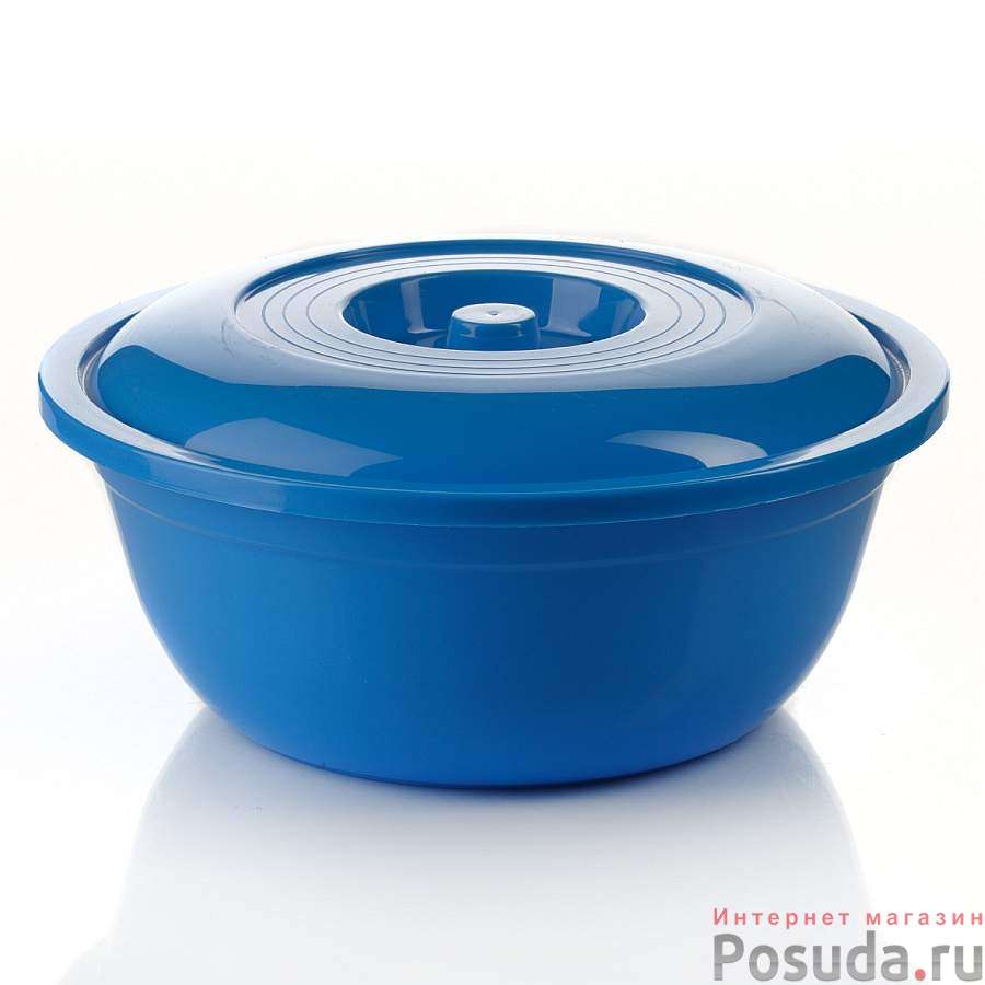 Таз с крышкой, объем 7 л (цвет в ассортименте)