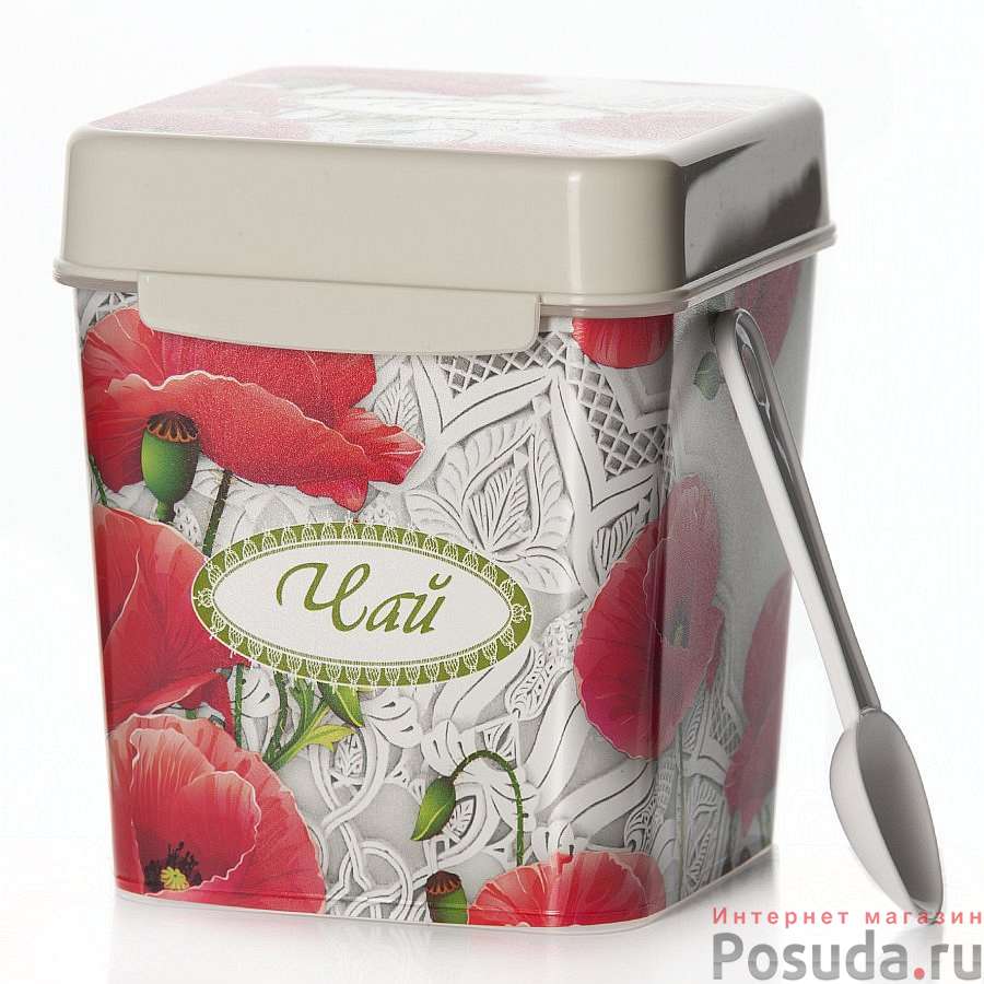 Емкость с ложкой Маки (чай) 1,2 л
