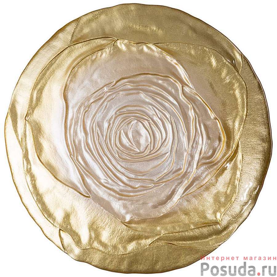 Тарелка Antique rose gold 28см